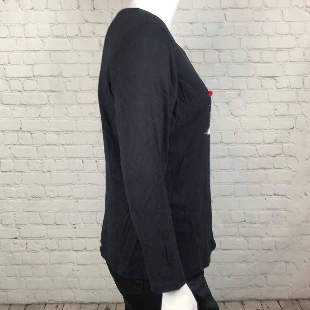 Snowman Cat Christmas Holiday Xmas Top Plus Size 1X - Picture 4 of 6